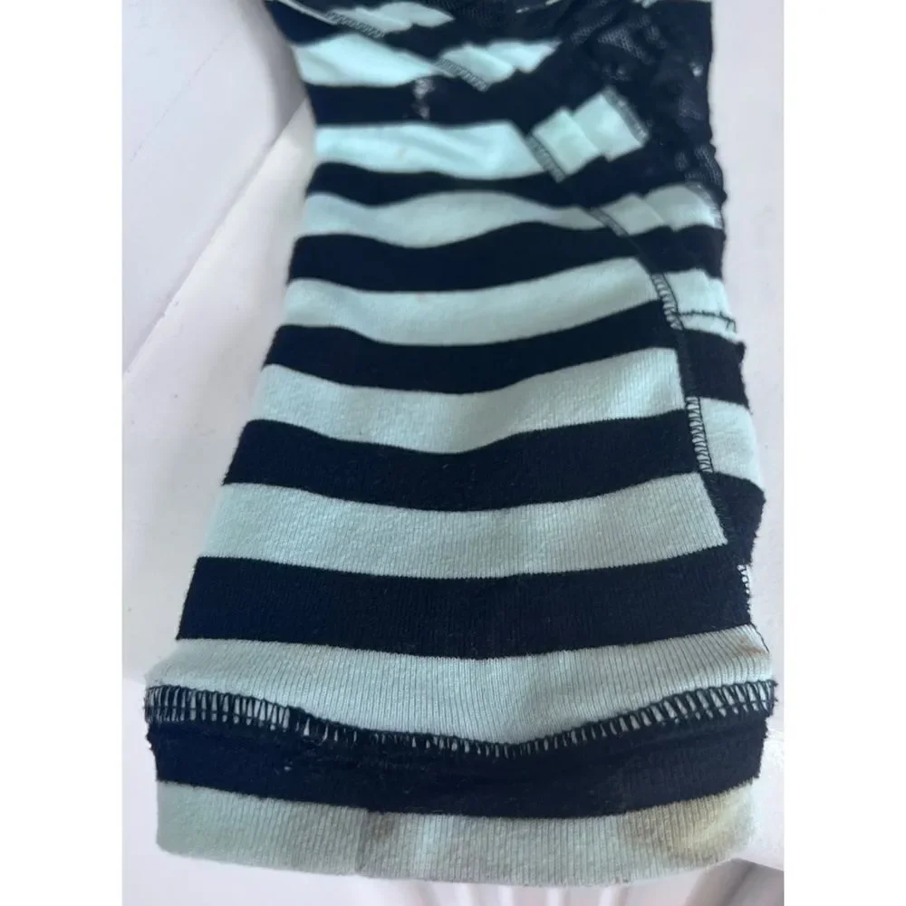Lululemon Run Reflect Long Sleeve Top Size 2 Sea Stripe Mint Moment Black